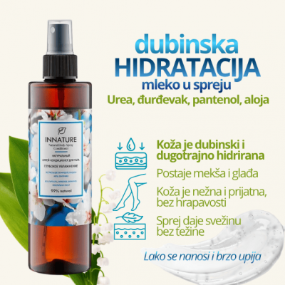 INNATURE Mleko u spreju za telo — urea i đurđevak