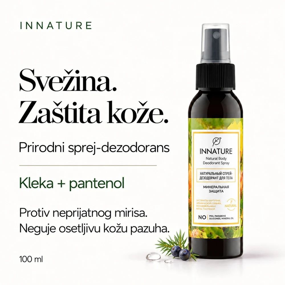 INNATURE Dezodorans aktivna zaštita Kleka i pantenol 100 ml