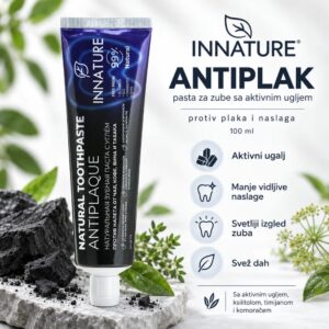 INNATURE Antiplak pasta za zube — aktivni ugalj